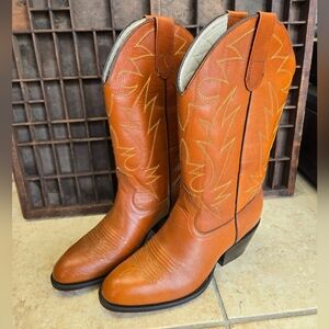 El Potro Women's Leather Cowboy Boots From Mexico, US Size 9.5 * NEW